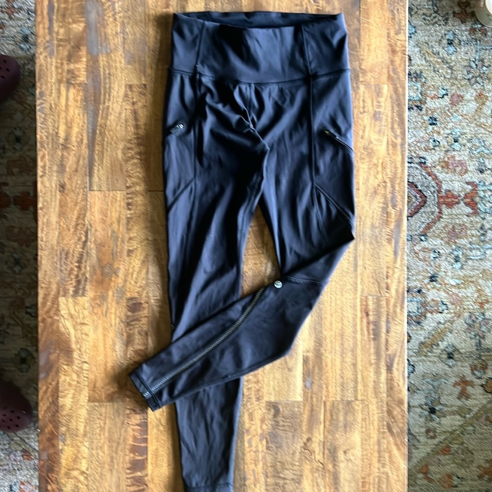lululemon sz 6 black womens compression leggings, tights